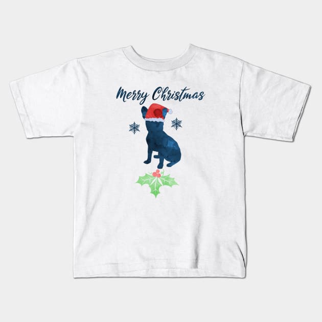Christmas French Bulldog Kids T-Shirt by TheJollyMarten